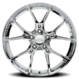 E5 Daytona Chrome Form Forged Corvette wheel - side profile
