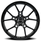 E5 Daytona Gloss Black Form Forged Corvette wheel - side profile