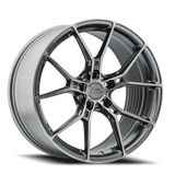 E5 Daytona Titanium Brushed Tint Form Forged Corvette wheel - face view