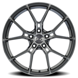 E5 Daytona Titanium Brushed Tint Form Forged Corvette wheel - side profile