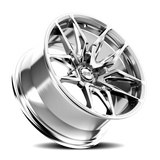 E5 Forged Laguna Polished wheel for C8 Corvette Z06 / E-Ray / ZR1 - angled view
