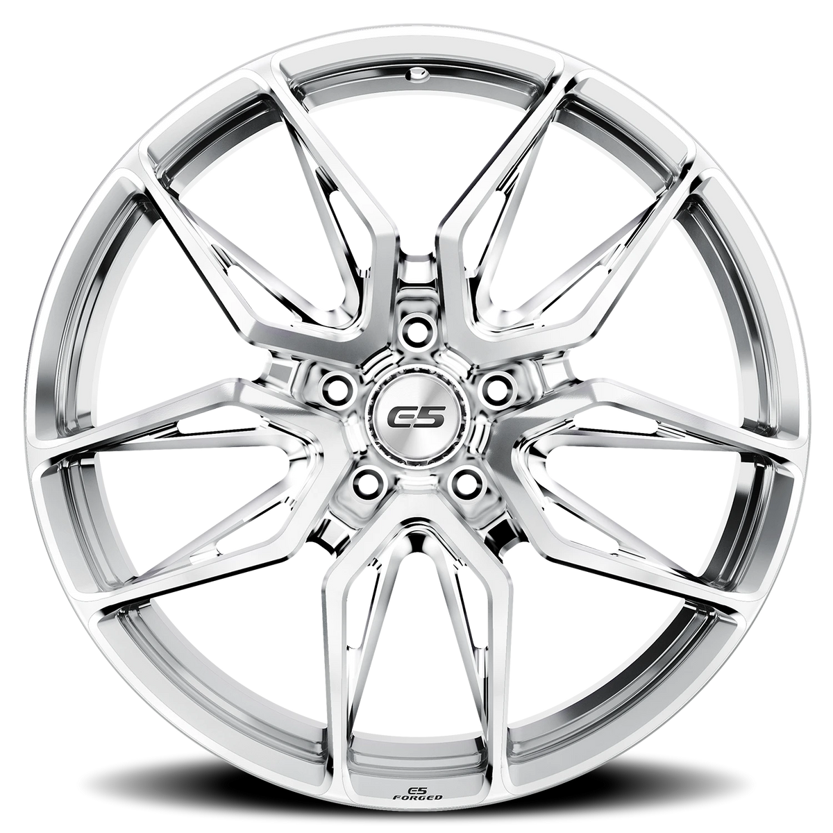 E5 Forged Laguna Polished wheel for C8 Corvette Z06 / E-Ray / ZR1 - side profile