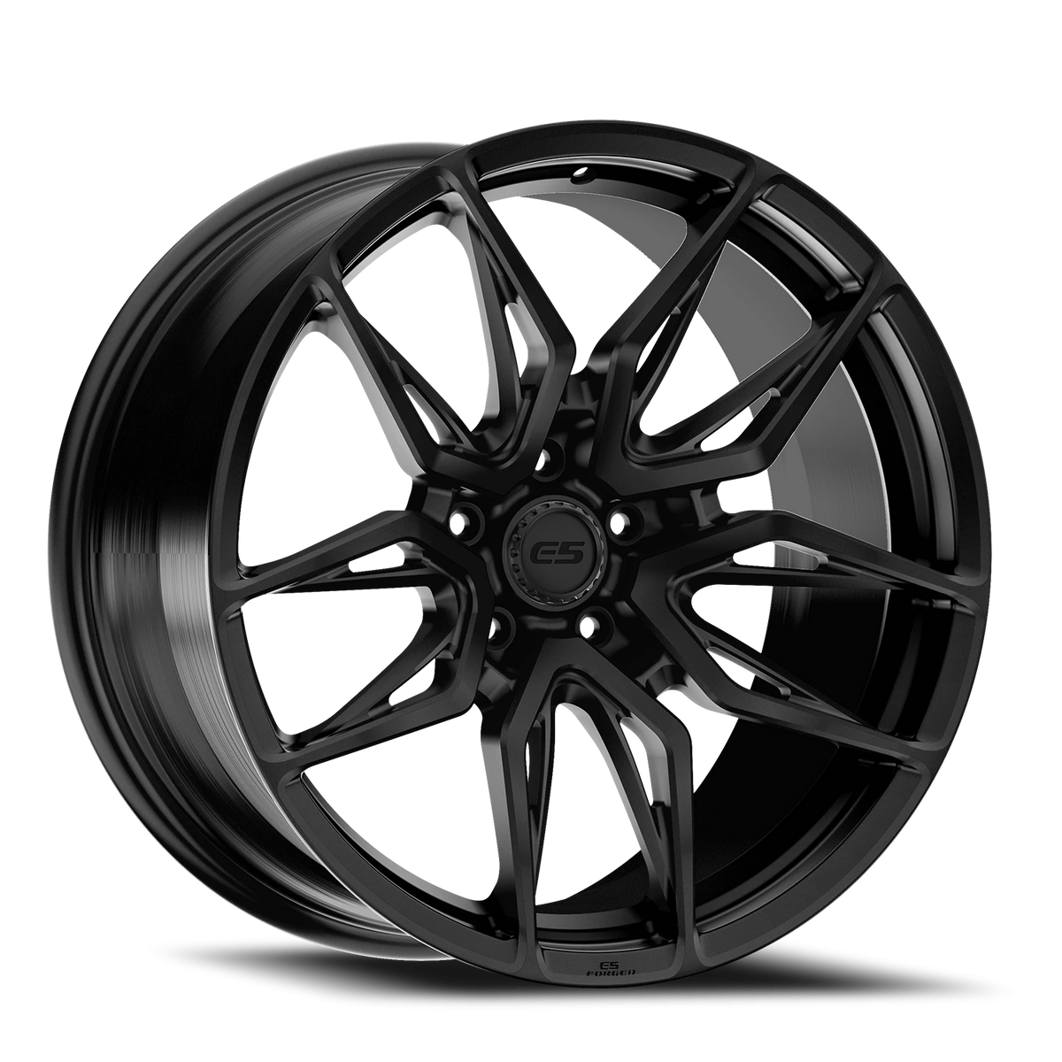 E5 Forged Laguna Satin Black wheel for C8 Corvette Z06 / E-Ray / ZR1 - face view