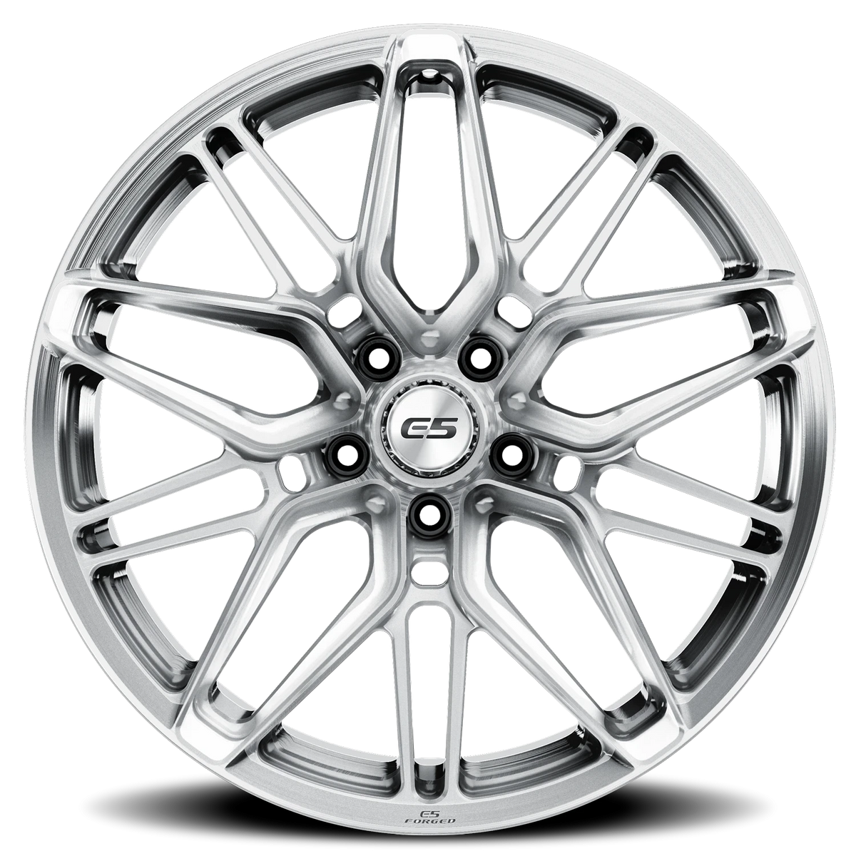E5 Forged Sonoma Brushed Aluminum wheel for C8 Corvette Z06 / E-Ray / ZR1 - side profile