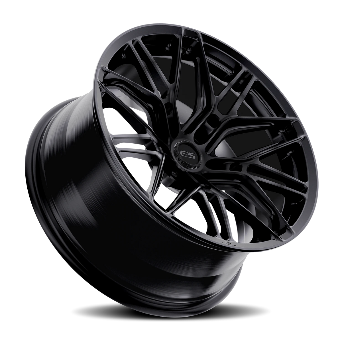 E5 Forged Sonoma Satin Black wheel for C8 Corvette Z06 / E-Ray / ZR1 - angled view