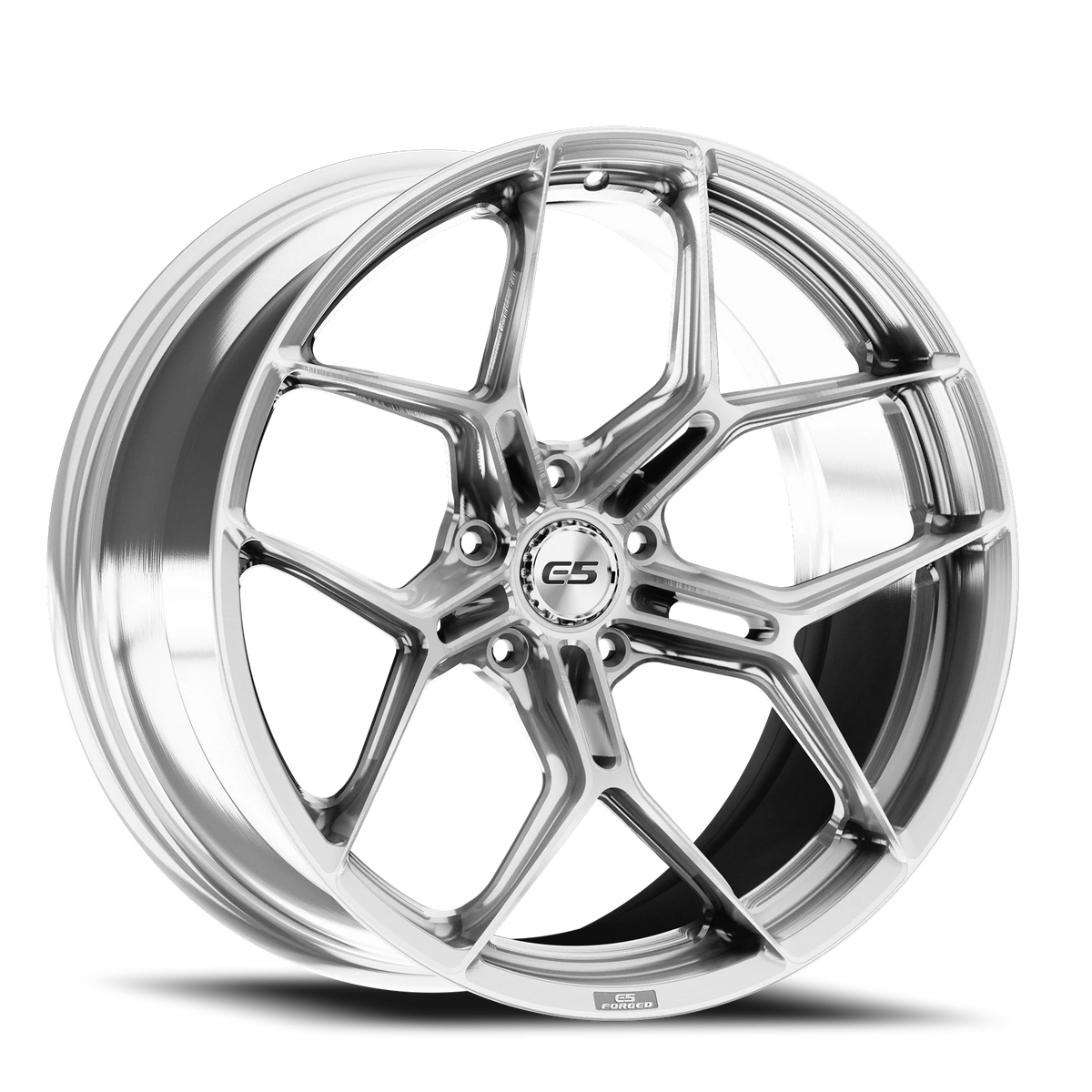 E5 Forged Talladega Brushed Aluminum wheel for C8 Corvette Z06 / E-Ray / ZR1 - face view