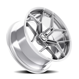 E5 Forged Talladega Brushed Aluminum wheel for C8 Corvette Z06 / E-Ray / ZR1 - angled view