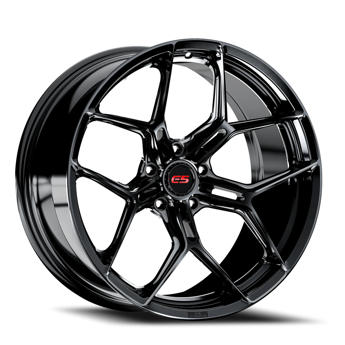 E5 Forged Talladega Gloss Black wheel for C8 Corvette Z06 / E-Ray / ZR1 - face view