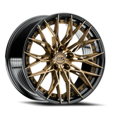 E5 Sebring 2P Bronze with Black Lip 20x10 two-piece C8 Corvette wheel - face view