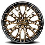 E5 Sebring 2P Bronze with Black Lip 20x10 two-piece C8 Corvette wheel - side profile