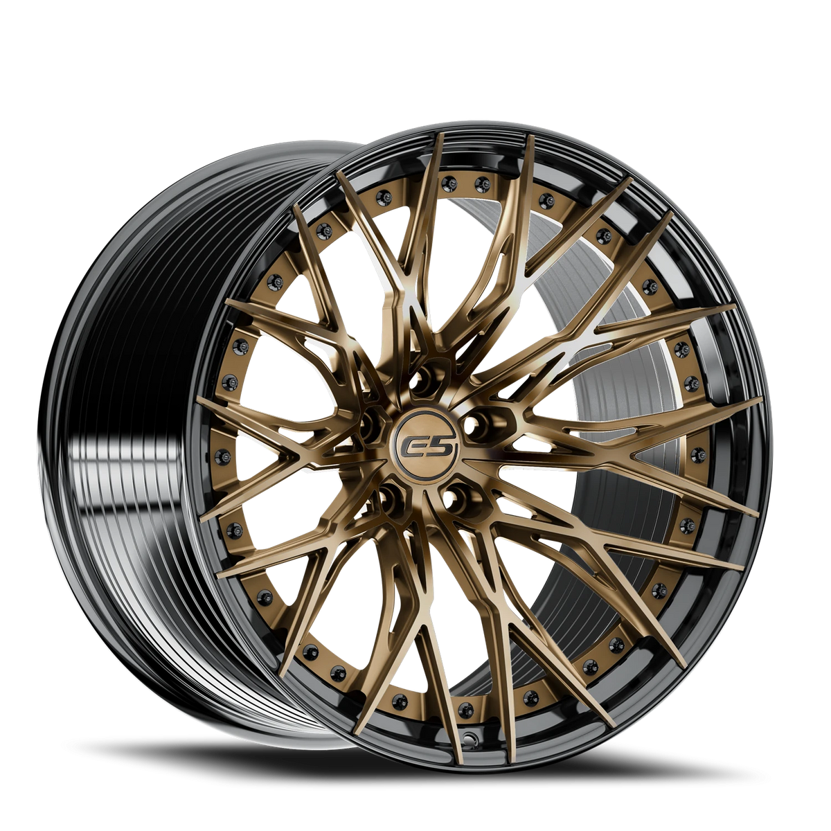 E5 Sebring 2P Bronze with Black Lip 21x13 rear wheel for C8 Corvette Z06 / E-Ray / ZR1