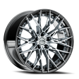 E5 Sebring 2P Titanium with Black Lip 20x10 two-piece C8 Corvette wheel - face view