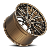 E5 Sebring Bronze Brushed Tint Form Forged Corvette wheel - angled view