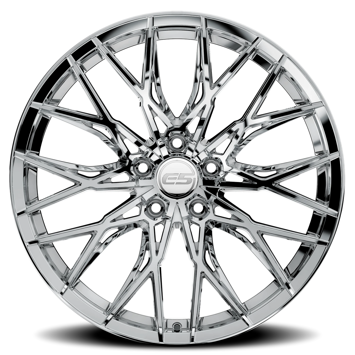 E5 Sebring Chrome Form Forged Corvette wheel - side profile
