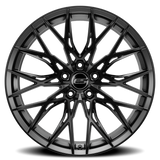E5 Sebring Gloss Black Form Forged Corvette wheel - side profile