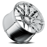 E5 Speedway Chrome Form Forged Corvette wheel - angled view