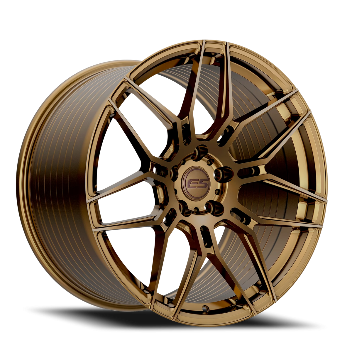 E5 Speedway Dark Bronze Form Forged Corvette wheel - face view