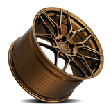 E5 Speedway Dark Bronze Form Forged Corvette wheel - angled view