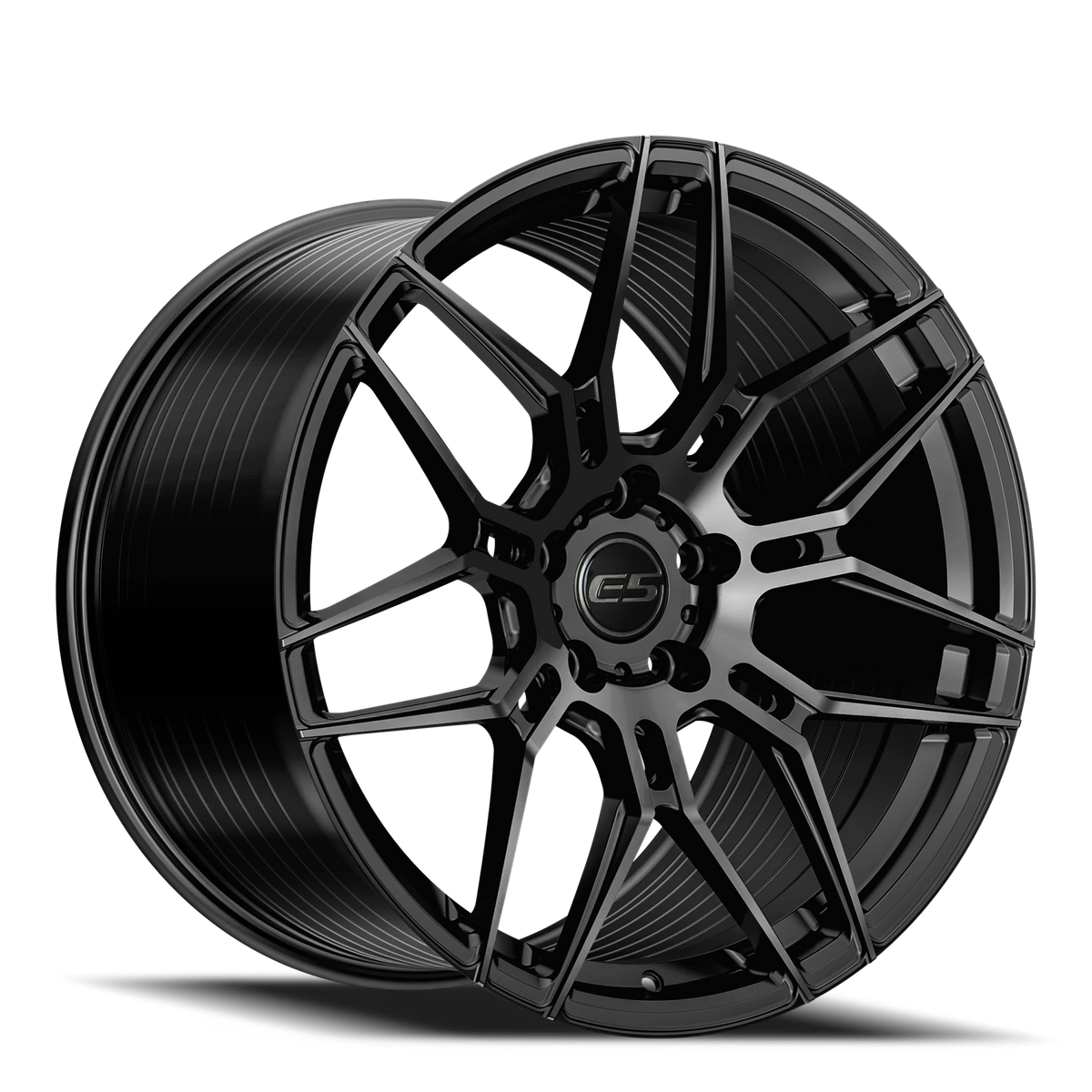 E5 Speedway Gloss Black Form Forged Corvette wheel - face view