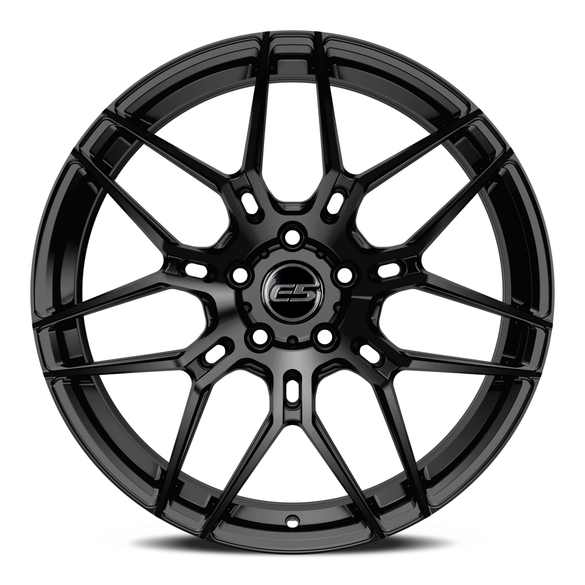 E5 Speedway Gloss Black Form Forged Corvette wheel - side profile