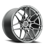 E5 Speedway Titanium Brushed Tint Form Forged Corvette wheel - face view
