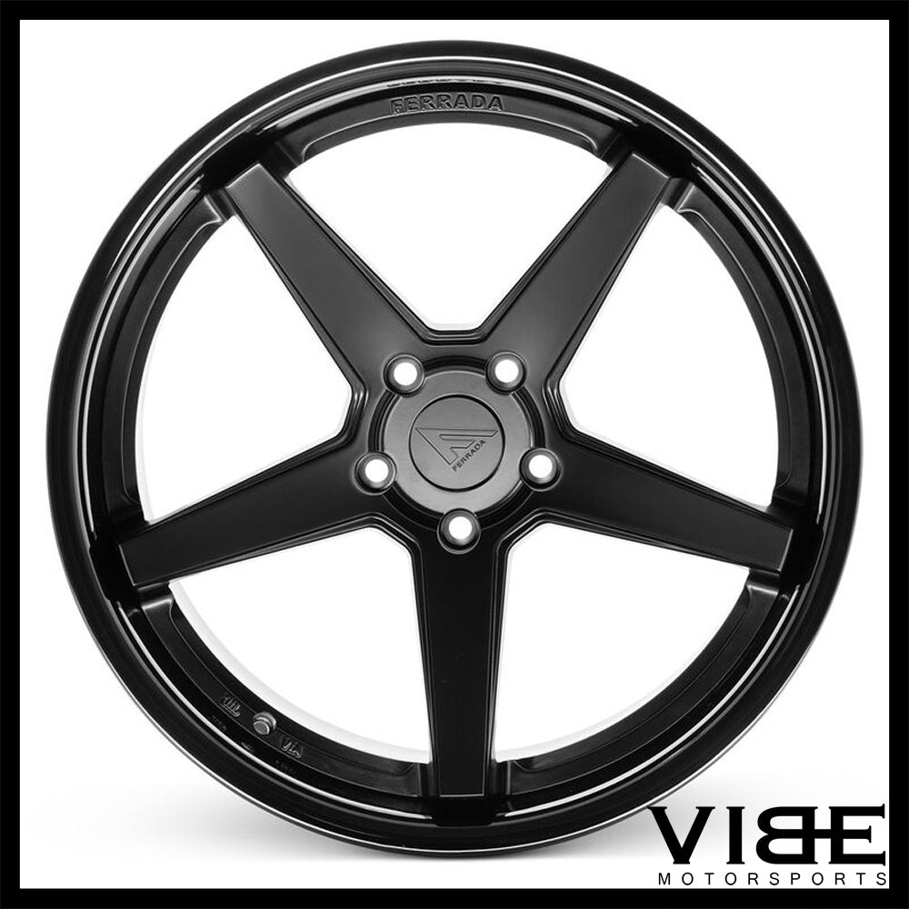 19" FERRADA FR3 BLACK CONCAVE STAGGERED WHEELS RIMS FITS ACURA TL