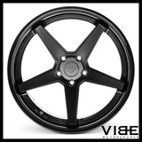 19" FERRADA FR3 BLACK CONCAVE STAGGERED WHEELS RIMS FITS ACURA TL