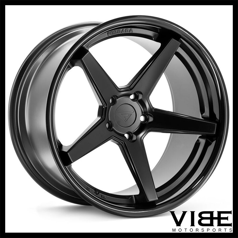 19" FERRADA FR3 BLACK CONCAVE STAGGERED WHEELS RIMS FITS ACURA TL