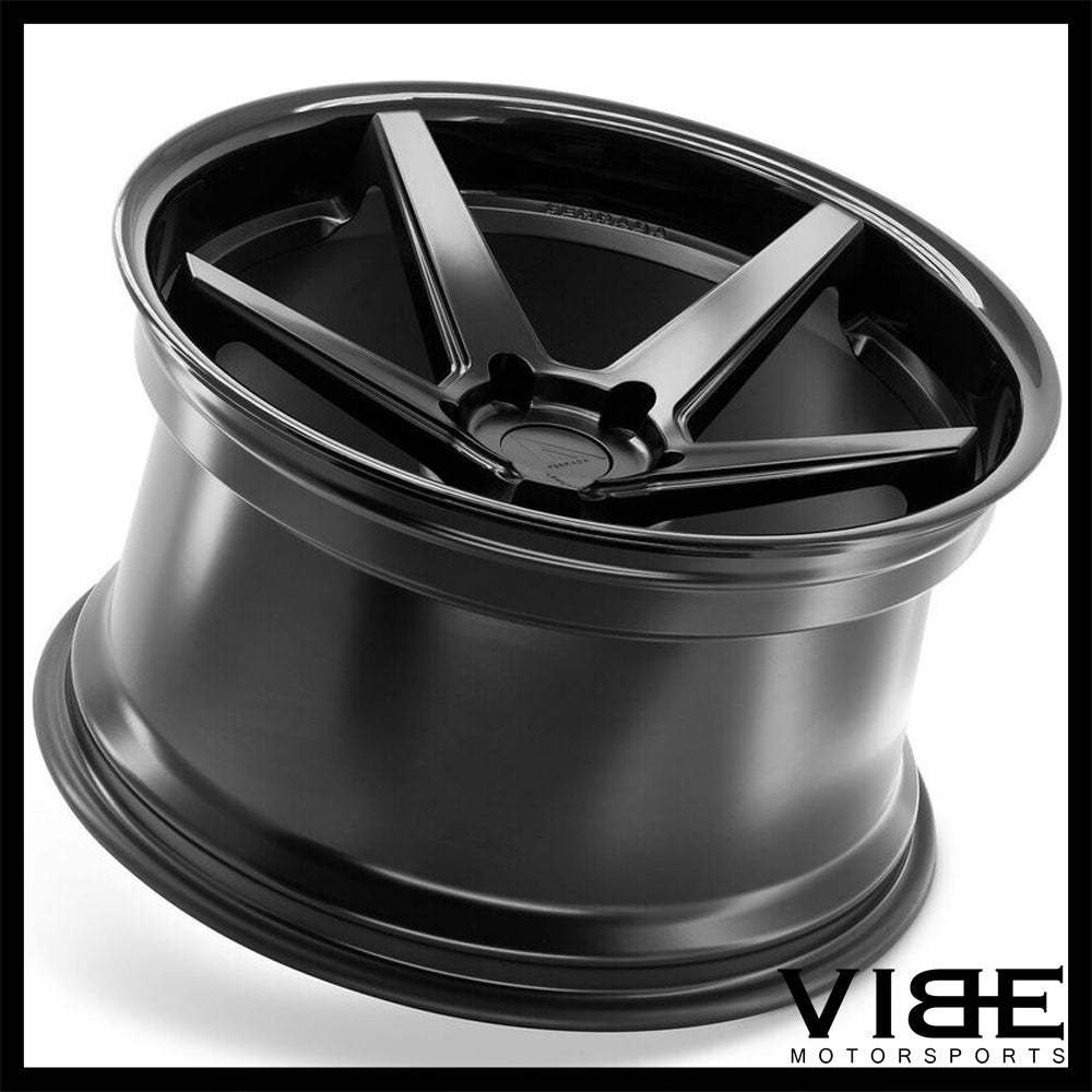19" FERRADA FR3 BLACK CONCAVE STAGGERED WHEELS RIMS FITS ACURA TL