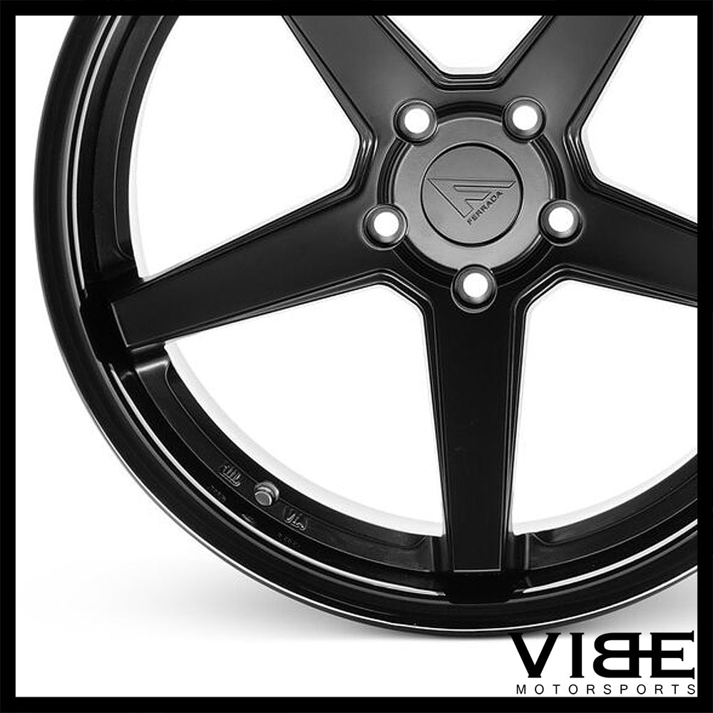 19" FERRADA FR3 BLACK CONCAVE STAGGERED WHEELS RIMS FITS ACURA TL
