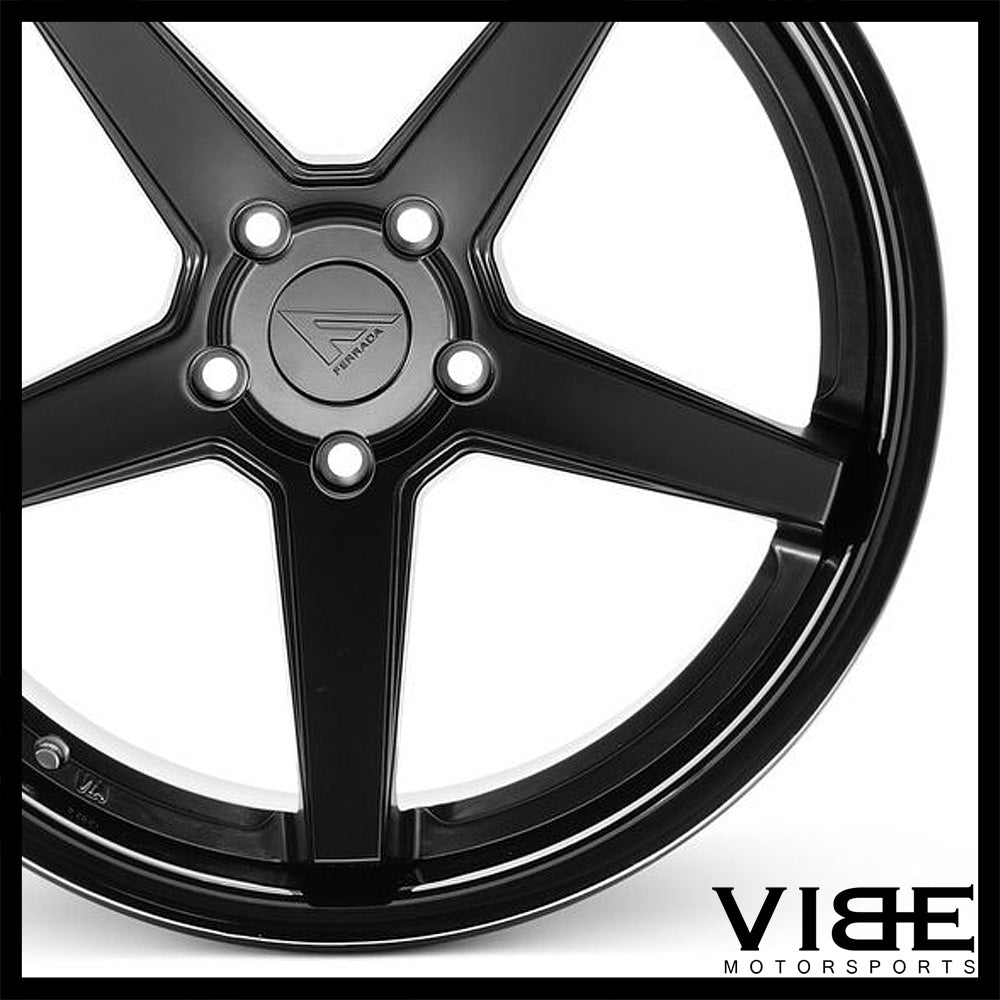 19" FERRADA FR3 BLACK CONCAVE STAGGERED WHEELS RIMS FITS ACURA TL