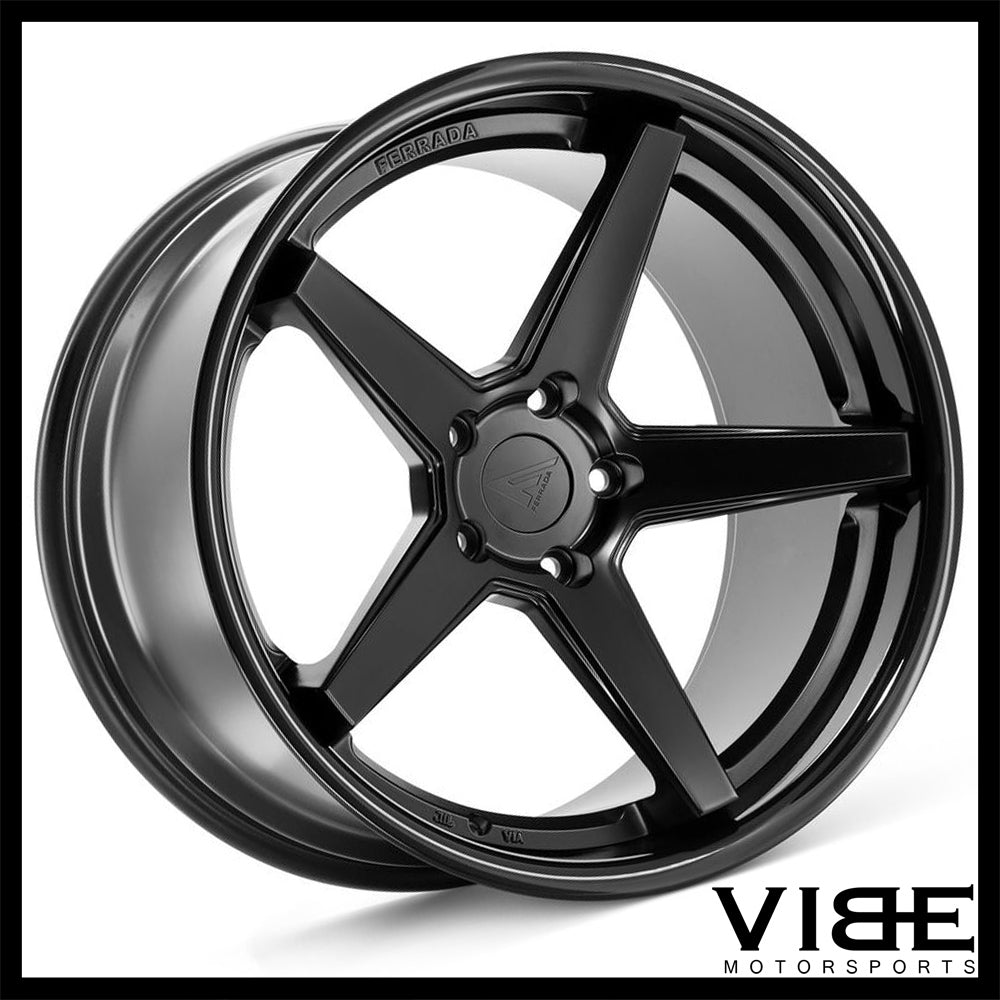 19" FERRADA FR3 BLACK CONCAVE STAGGERED WHEELS RIMS FITS ACURA TL