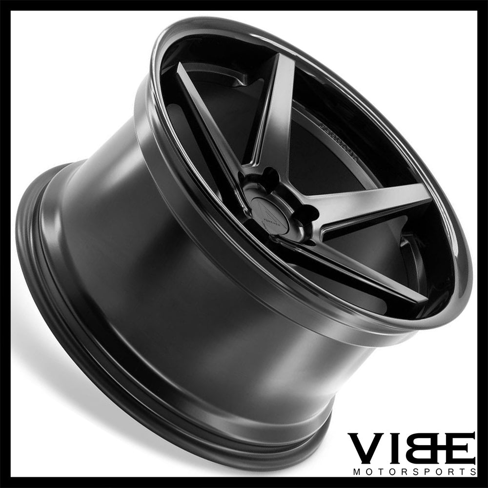 19" FERRADA FR3 BLACK CONCAVE STAGGERED WHEELS RIMS FITS ACURA TL