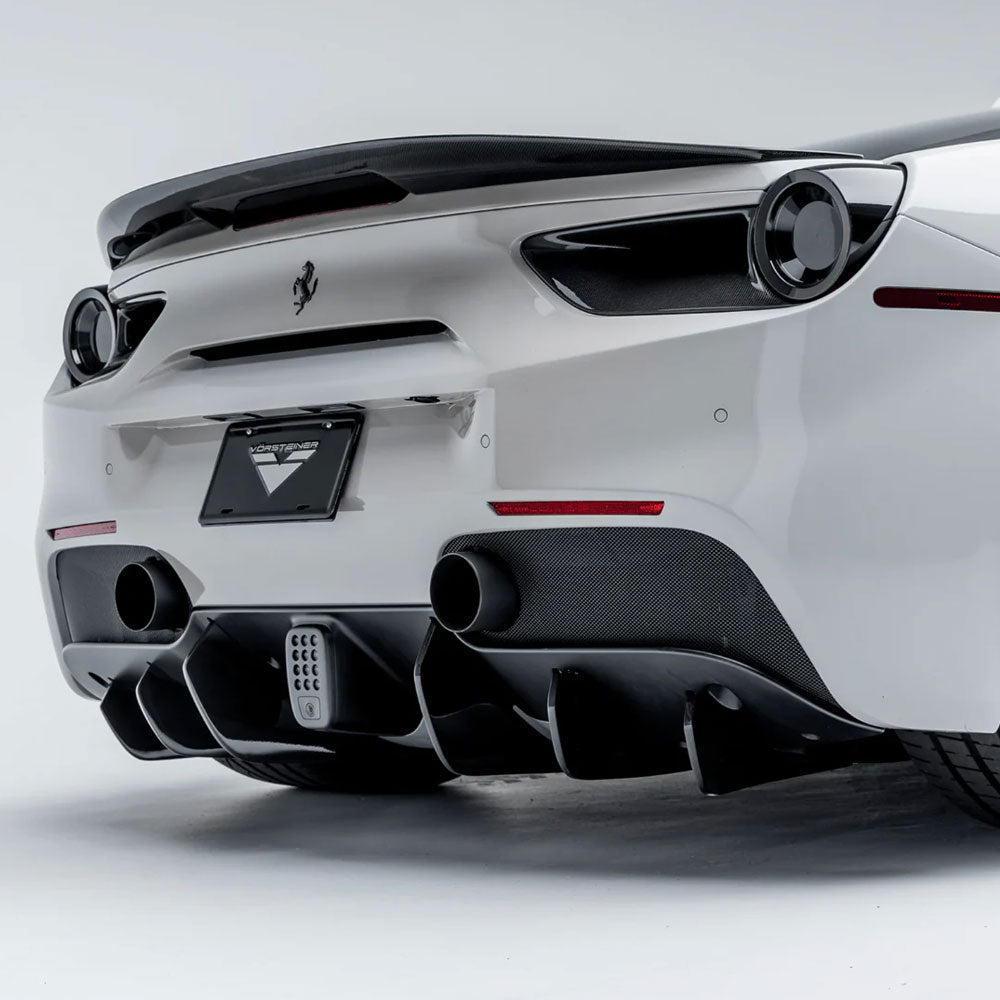 Vorsteiner Aero 488 Diavolo Rear Diffuser Fins Carbon Fiber Fits Ferrari 488