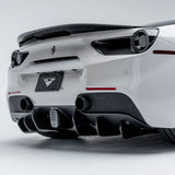 Vorsteiner Aero 488 Diavolo Rear Diffuser Fins Carbon Fiber Fits Ferrari 488