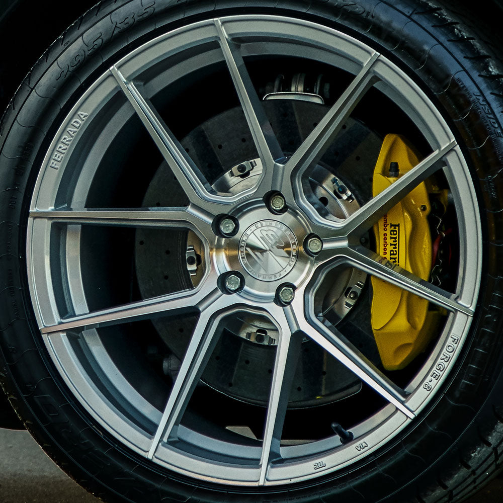 21" Ferrada FR8 Silver 21x9 Forged Concave Wheels Rims Fits Tesla Model S