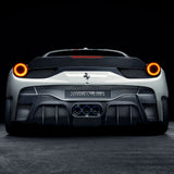 Vorsteiner 458-VX Aero Rear Bumper Carbon Fiber & Exhaust Tips Fits Ferrari 458