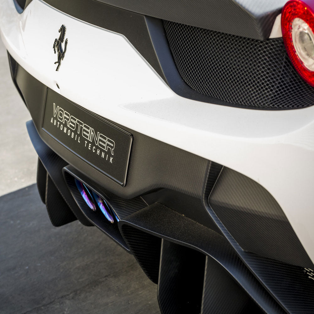 Vorsteiner 458-VX Aero Rear Bumper Carbon Fiber & Exhaust Tips Fits Ferrari 458