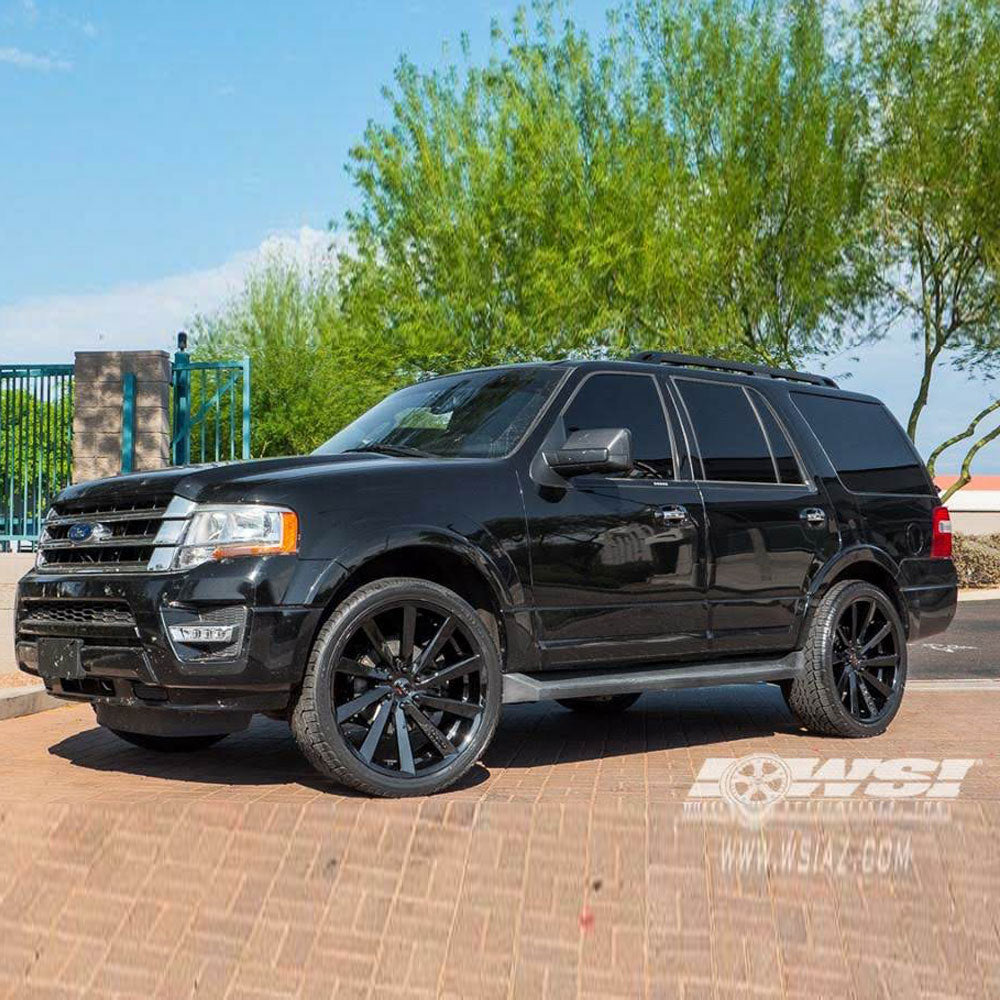 24" Koko Kuture Kapan Black 24x10 Concave Wheels Rims Fits GMC Yukon XL 1500