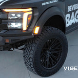 22" Vossen HFX6 Satin Black 22x9.5 Concave Wheels Rims Fits Ford F150 2015-2020