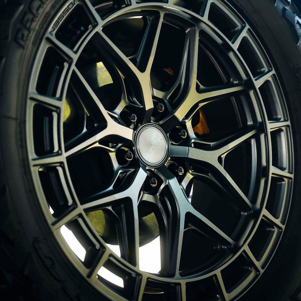 22" Vossen HFX1 Matte Gunmetal 22x10 Concave Wheels Fits Ford F150 2021 and Up