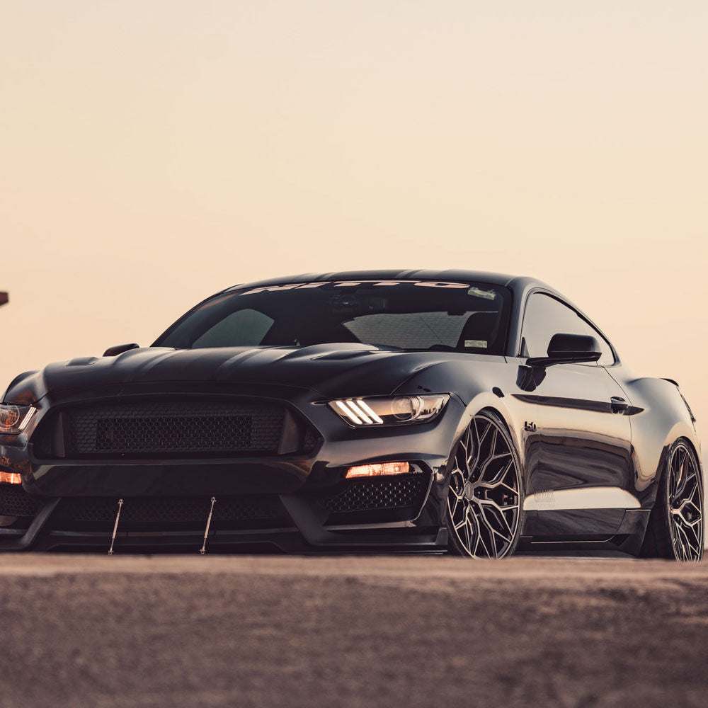 20" Vossen HF2 Black 20X8.5 20X10 1186 Concave Wheels Rims Fits Ford Mustang GT