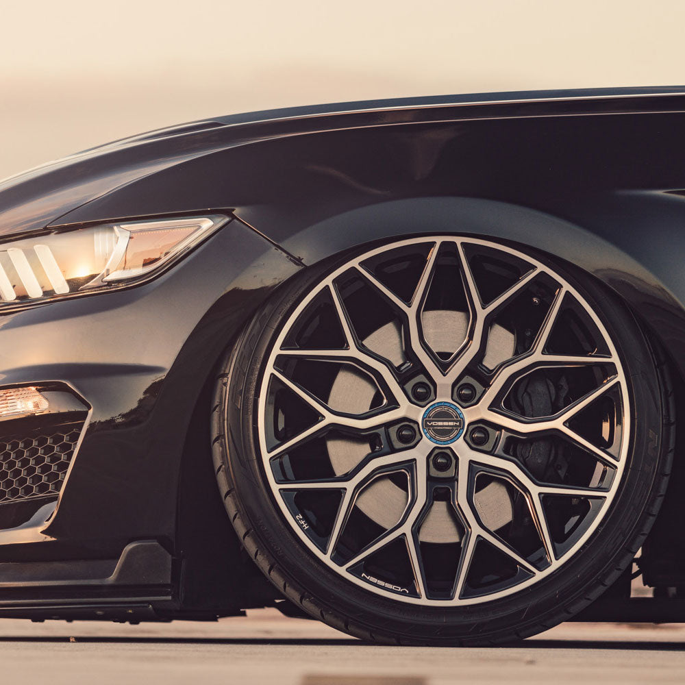 20" Vossen HF2 Black 20X8.5 20X10 1186 Concave Wheels Rims Fits Ford Mustang GT