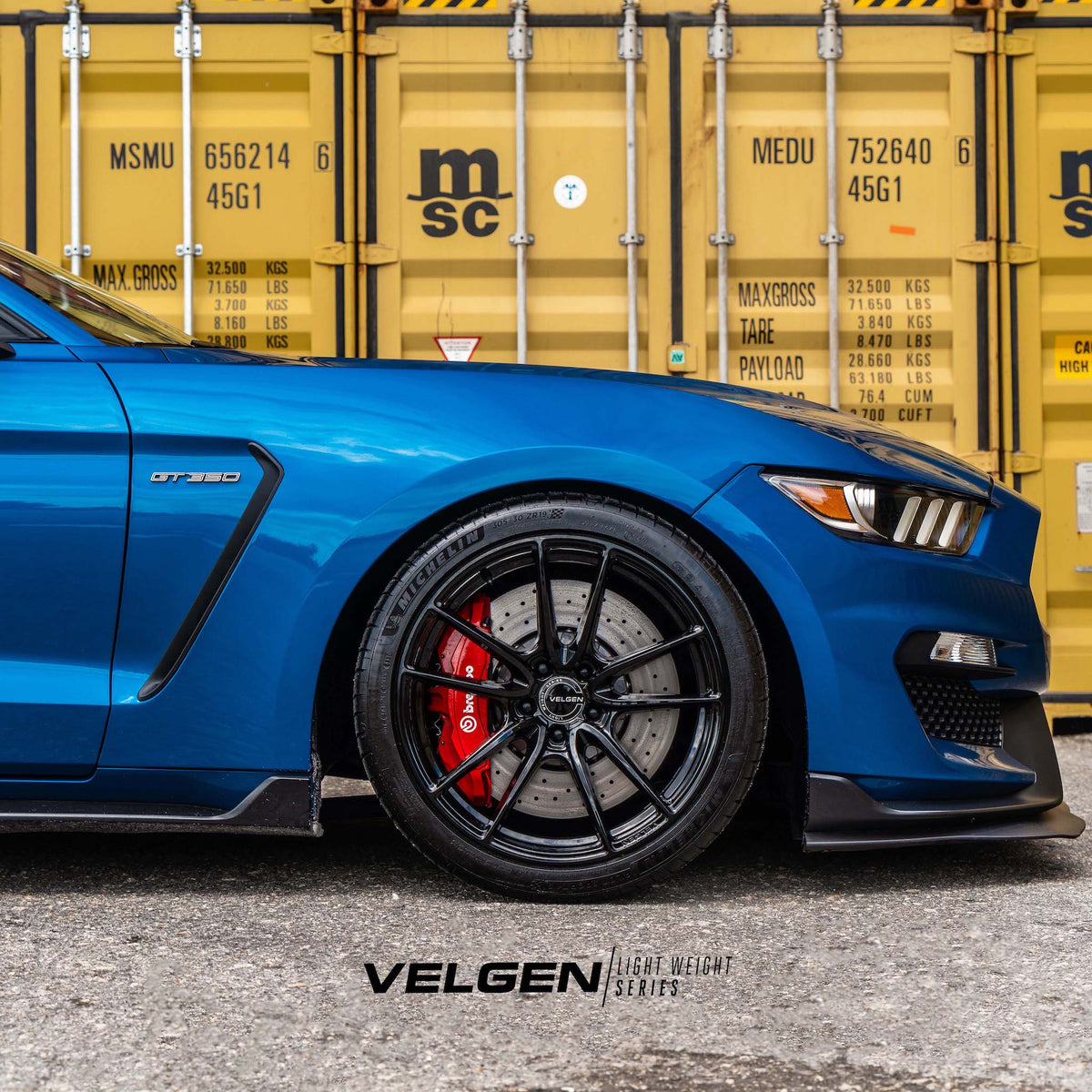 19" Velgen VF5 Gloss Black 19x10 19x11 Concave Wheels Rims Fits Ford Mustang GT