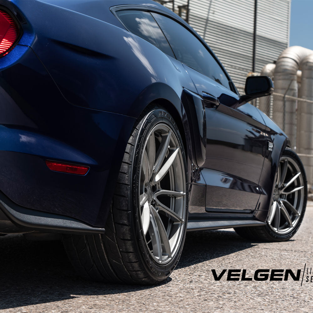 20" Velgen VF5 Grey Forged Concave Wheels Rims Michelin Tires Fits Ford Mustang