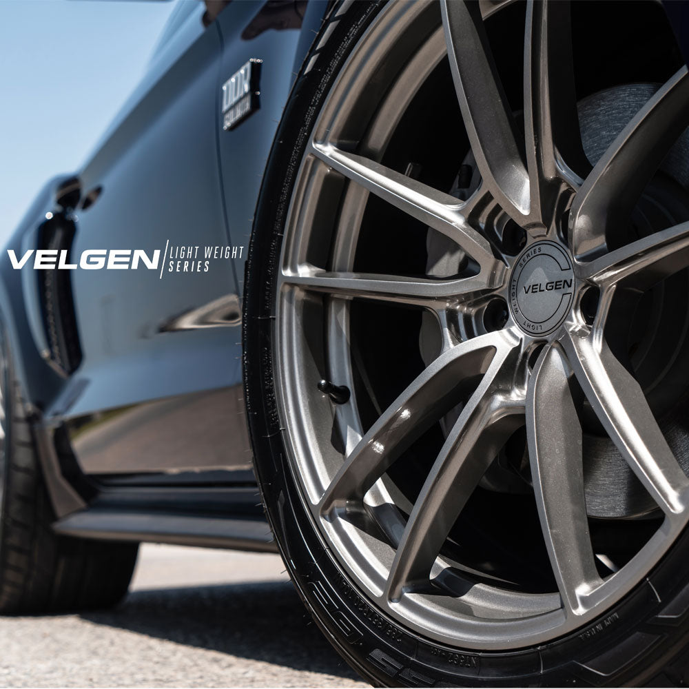 20" Velgen VF5 Grey Forged Concave Wheels Rims Michelin Tires Fits Ford Mustang