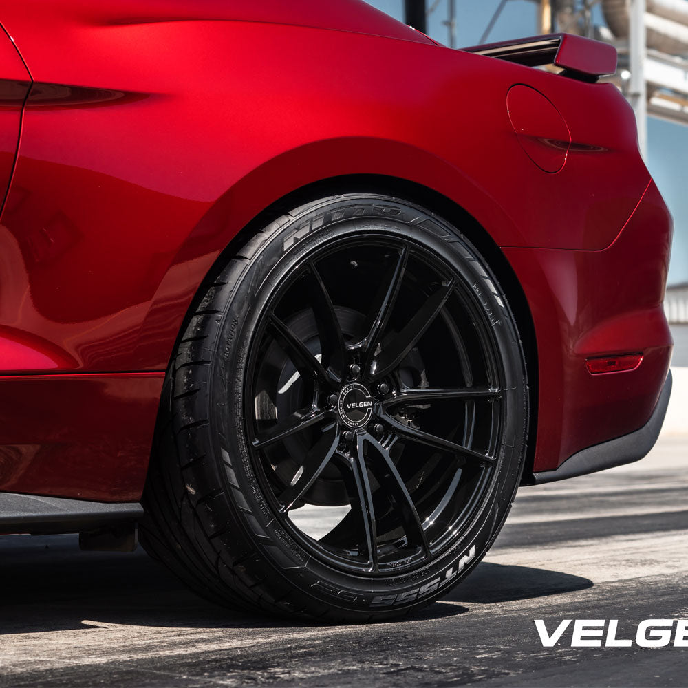 19" Velgen VF5 Gloss Black 19x10 19x11 Concave Wheels Rims Fits Ford Mustang GT