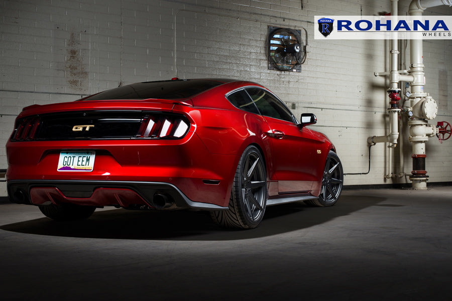 19" ROHANA RC7 GRAPHITE CONCAVE WHEELS RIMS FITS FORD MUSTANG GT
