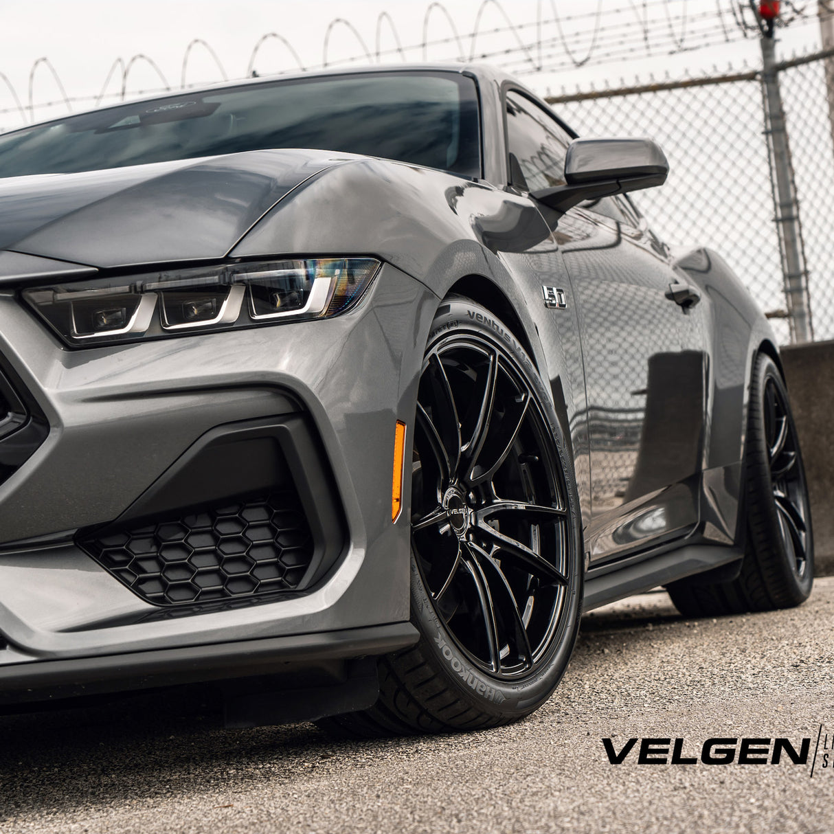 19" Velgen VF5 Gloss Black 19x10 19x11 Concave Wheels Rims Fits Ford Mustang GT