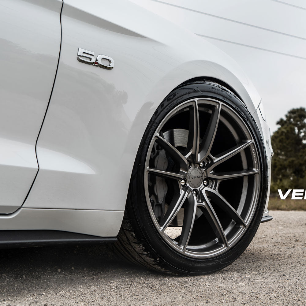 20" Velgen VF5 Grey Forged Concave Wheels Rims Michelin Tires Fits Ford Mustang